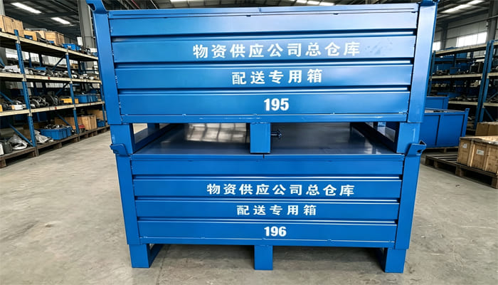 润岐助力煤矿仓库升级 折叠堆垛架 金属周转箱顺利交付